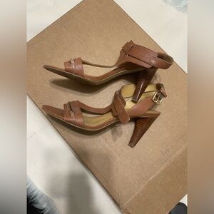 Nine West Tan Strappy Heels